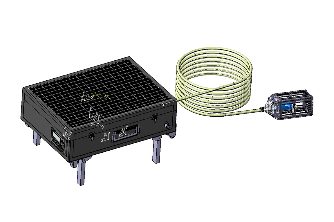 CAD rendering of the desalination system